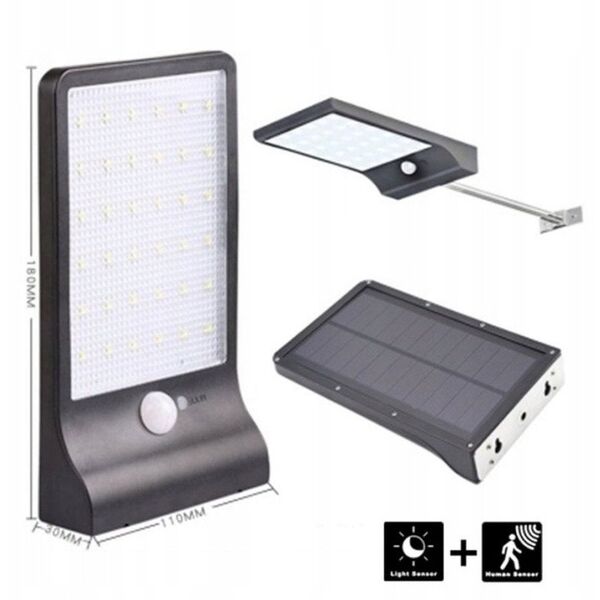 Lampa solarna LED (5.5V,2.5W,18650Li) 3,7V ,2000mAh ,36SMD Led,6500K)