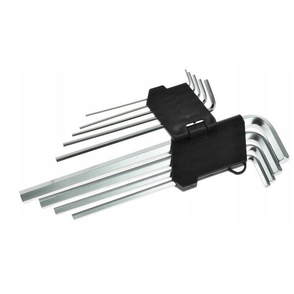 Zestaw kluczy IMBUS typ L 9el., (1,5, 2, 2,5, 3, 4, 5, 6, 8, 10mm)