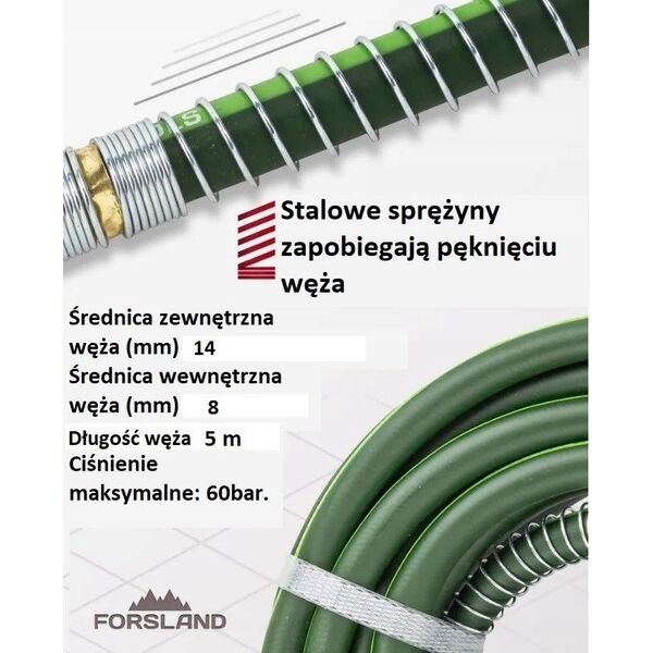 Wąż pneumatyczny z końcówkami 8mm x 5m