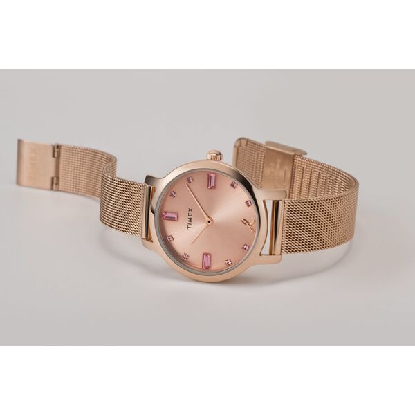 Zegarek Timex Zegarek damski Timex TW2V52800 różowe złoto