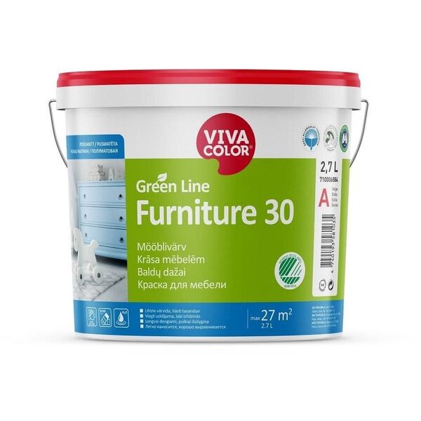 VivaColor ΧΡΩΜΑ ΠΡΑΣΙΝΗ ΓΡΑΜΜΗ ΕΠΙΠΛΩΝ 30 A 2,7L