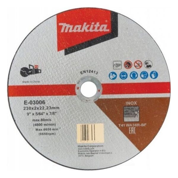 Makita TARCZA TNĄCA INOX 230*2MM PŁASKA
