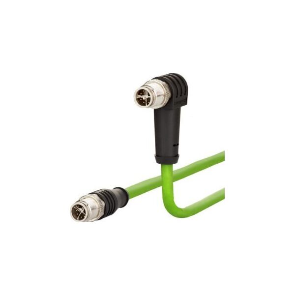 Metz Kabel połączeniowy METZ CONNECT M12 męski-M12 męski, 8-stykowy, kodowany X, z hakiem prostym, 5 m