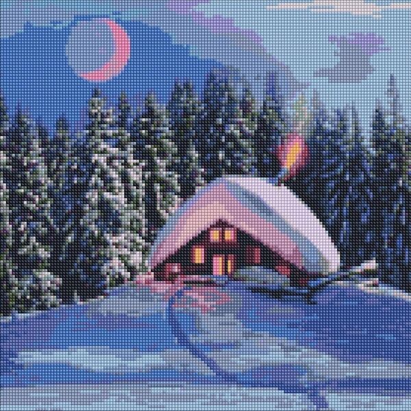 Norimpex Diamentowa mozaika - Za¶nieżona chata 40x40cm
