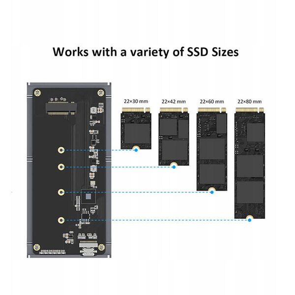 0 TB DataFlash USB4 SSD, περίβλημα για NVMe PCIe SSD USB4 (40 Gbit/s), συμβατό με Thunderbolt 3&4 και USB4 & USB-C θύρες, USB4 (USB-C) ομοαξονικό καλώδιο, 2'800 MB/s, USB-C