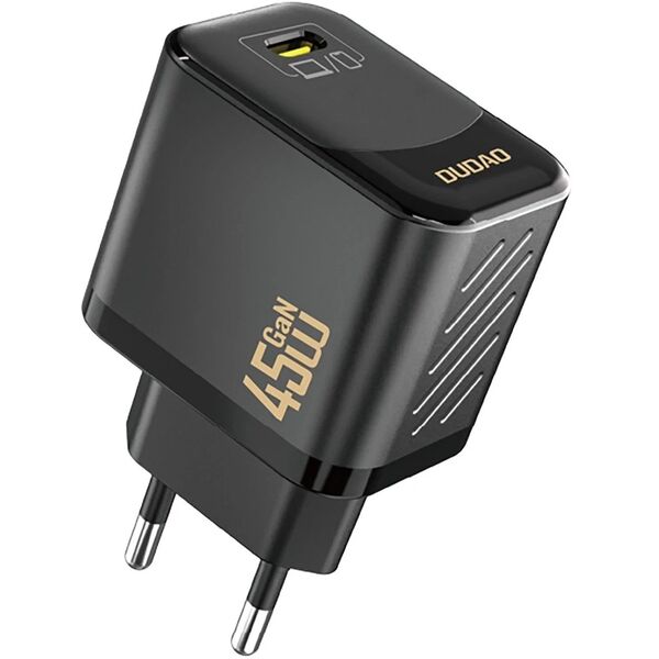 Ładowarka sieciowa Czarna Dudao A28 GaN 45W USB-C | Szybkie ładowanie