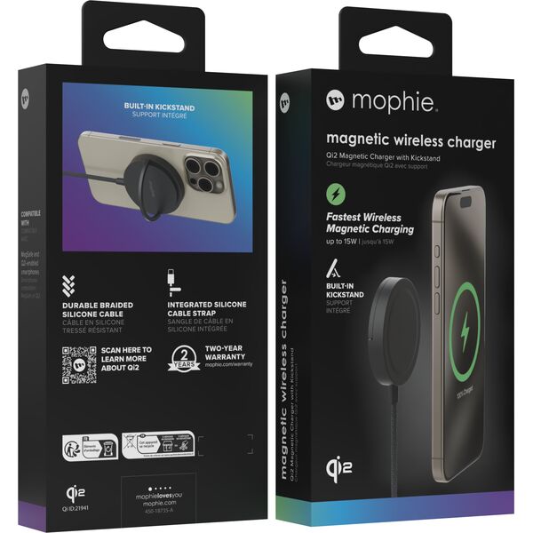 mophie-Qi2 magnetic charger w kickstand