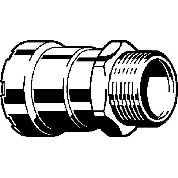 VIEGA Megapress overgang 2"x2" muffe/nippel, ulegeret stål med zink/nikkel belægning og SC-Contur