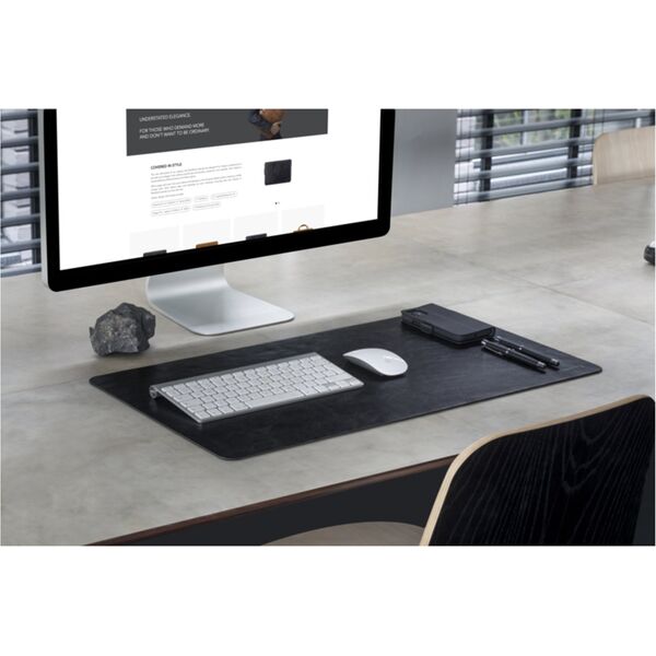 dbramante1928 Copenhagen - Desk Mat - Large - Black, Black, Leather, Non-slip base
