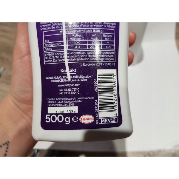 WALLPAPER GLUE METYLAN FLEECE CONCE 500G