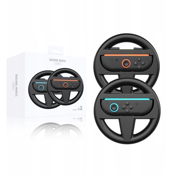2x Τιμόνι Λαβή Για Joy-con Για Nintendo Switch 2 Nsw2 Για Mario Kart / 2x Μαύρο / JYS-ns226
