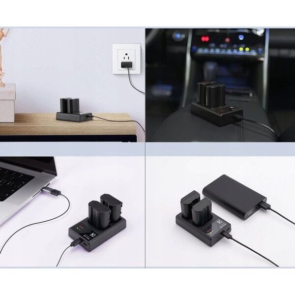 Διπλός Φορτιστής Usb Για Np-fw50 Sony A6000 A6500 A6300 A6400 A7 R S Ii / Kf28.0009
