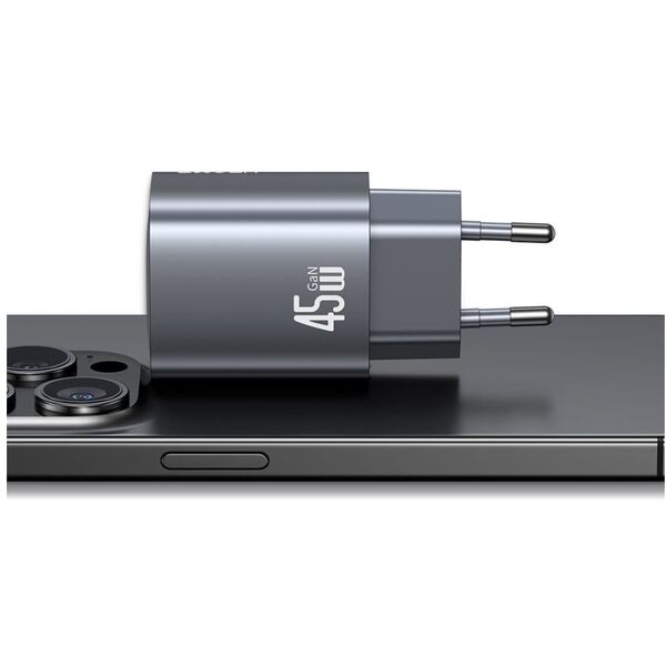 Ładowarka sieciowa USAMS CC305 T66 45W GaN 2xUSB-C tarnish