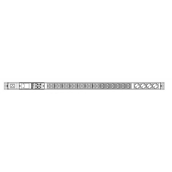 Έξυπνη μπάρα τροφοδοσίας 42U 1f - 14 x IEC C13 + 6 x IEC C19 + 4 x CEE 7/5, περιβαλλοντική και ενεργειακή παρακολούθηση AVIZIO POWER
