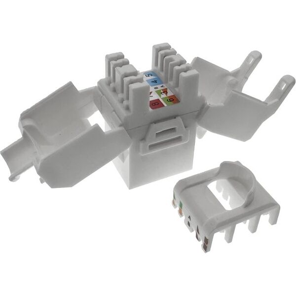 Gniazdo keystone, RJ45, beznarzędziowe, nieekranowane, kat. 6A, Q-LANTEC