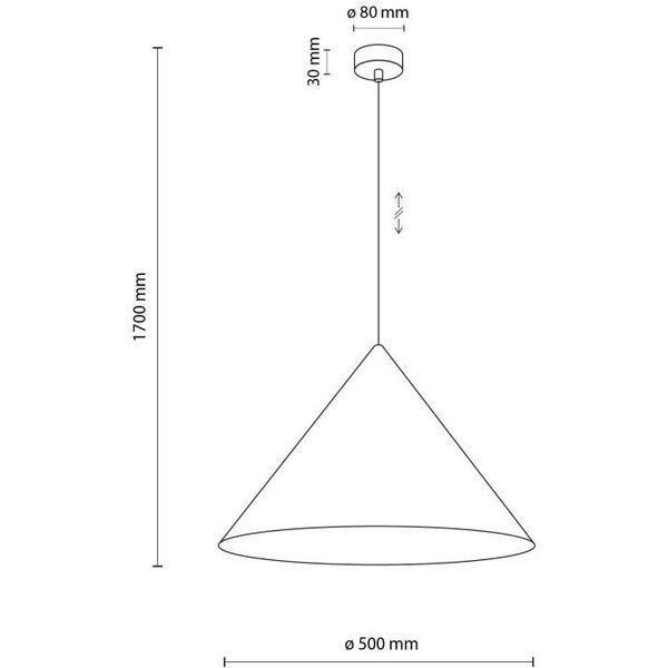 TK Lighting Cono 10089 κρεμαστό φωτιστικό 1x15W E27 κόκκινο