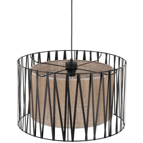 Φωτιστικό κρεμαστό TK Lighting Harmony 4557 3x15W E27 μαύρο/γιούτα