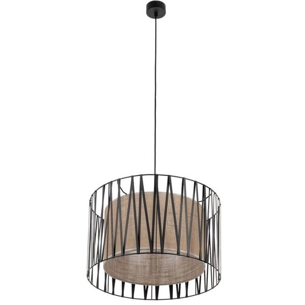 Φωτιστικό κρεμαστό TK Lighting Harmony 4557 3x15W E27 μαύρο/γιούτα