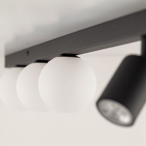 TK Lighting Vox 10003 πλαφονιέρα λάμπα οροφής 3x10W GU10 3x6W G9 μαύρο/λευκό