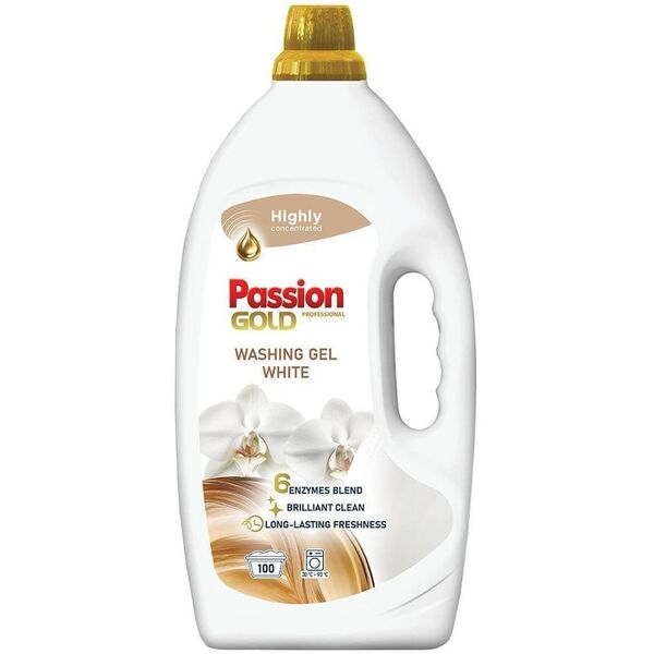PASSION GOLD Professional Ζελ για πλύσιμο λευκών ρούχων 4000 ml