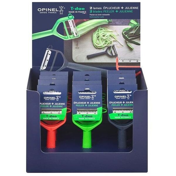 Opinel Σετ 12 Ξεφλουδιστήρια Peeler T-Duo Polymer