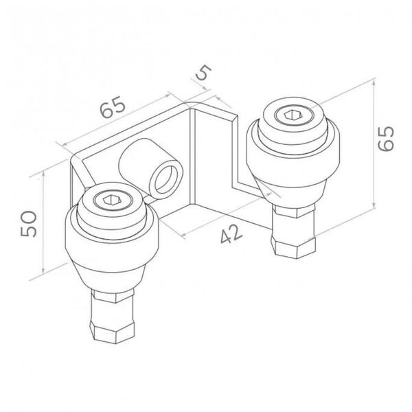 Άνω στήριγμα PSG 60.022 42mm για συρόμενες πύλες (2 ρολά)
