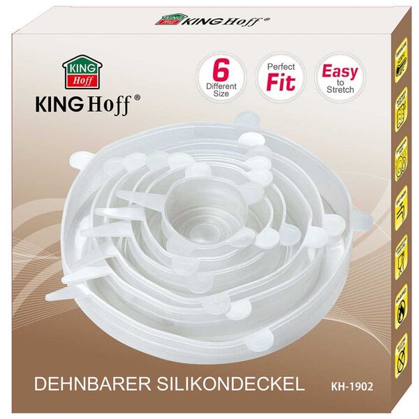 ΣΕΤ 6 τεμ. ΠΟΛΥΧΡΗΣΤΙΚΑ ΚΑΠΑΚΙΑ ΣΙΛΙΚΟΝΗΣ KINGHOFF KH-1902