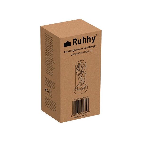 Róża w szkle- świecąca Ruhhy 25682