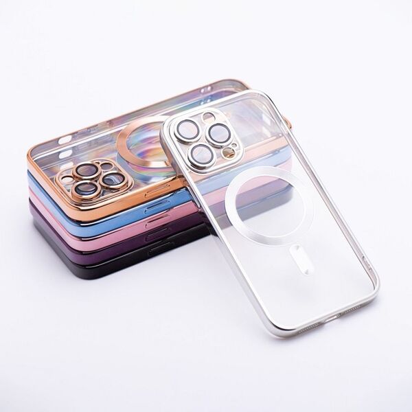 Θήκη ELECTRO MAG COVER συμβατή με MagSafe για IPHONE 13 Pro ασημί