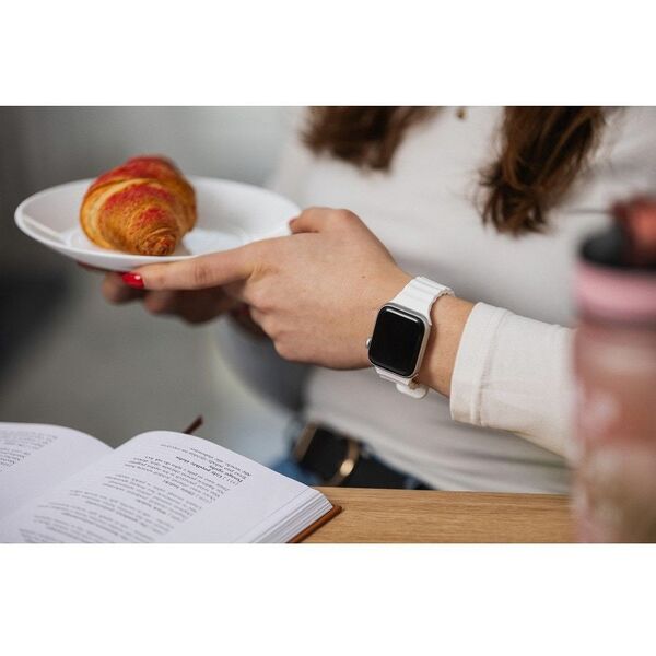 Λουράκι για Apple Watch FORCELL F-Design FA12 τρύπες σιλικόνης 42 / 44 / 45 / 49 mm κίτρινο