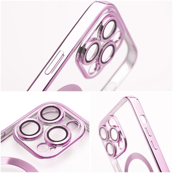 Θήκη ELECTRO MAG COVER συμβατή με MagSafe για IPHONE 15 Plus ροζ χρυσό