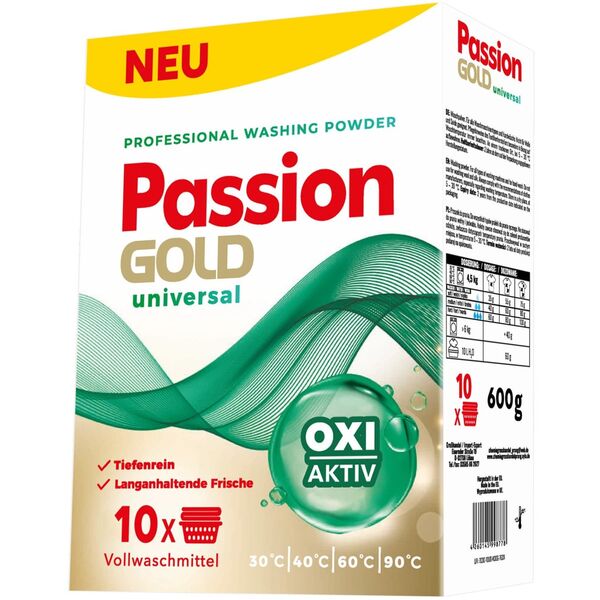PASSION GOLD Professional Proszek do prania Uniwersalny 600 g