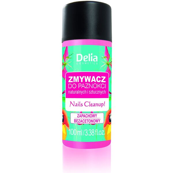 DELIA Zmywacz do paznokci sztucznych i naturalnych zapachowy, bezacetonowy 100 ml