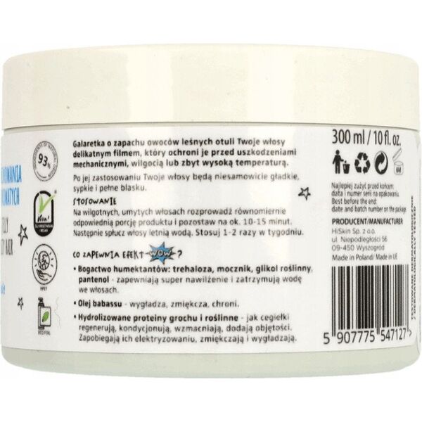 HISKIN Crazy Hair Galaretka do laminowania włosów niskoporowatych - Forest Fruit (owoce leśne) 300 ml