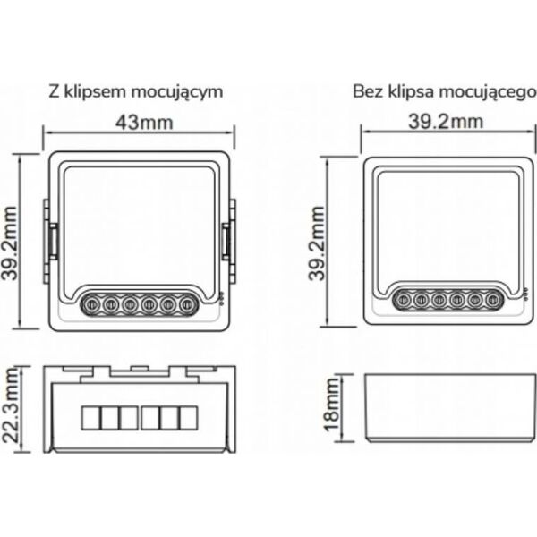 OXT Moduł OXT mini przekaźnik 2 obwody ZigBee TUYA