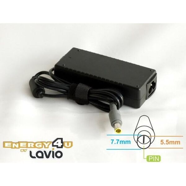 Τροφοδοτικό για φορητό υπολογιστή Energy4U Energy4U PA13 20V / 3.25A (7.7x5.5mm + PIN) 65W, τροφοδοτικό για notebook / φορητό υπολογιστή IBM, Lenovo