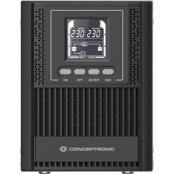 Conceptronic ZEUS52ES1K zasilacz UPS Podwójnej konwersji (online) 1 kVA 900 W 3 x gniazdo sieciowe