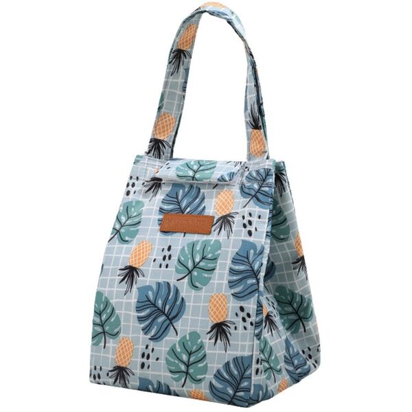 Torba Termiczna Izolacyjna Śniadaniowa Lunch Bag Liście Ananasy 25cm