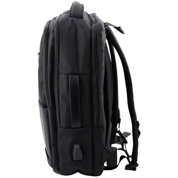 Plecak Miejski Biznesowy USB Pas Piersiowy Czarny 26L
