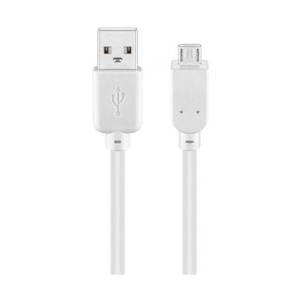 Kabel USB 2.0 Hi-Speed, Biały - Długość kabla 3 m