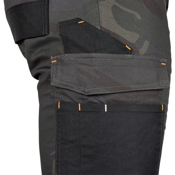 Spodnie robocze Mix&Match, Canvas, wzmocnienia z Cordury, zielone moro, rozmiar M
