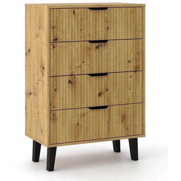 Komoda Scandi 4S SLIM DĄB ARTISAN