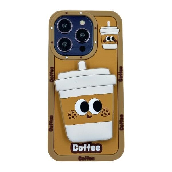 ETUI CASE 3D COFFEE Z PODSTAWKĄ IPHONE 13 PRO standard