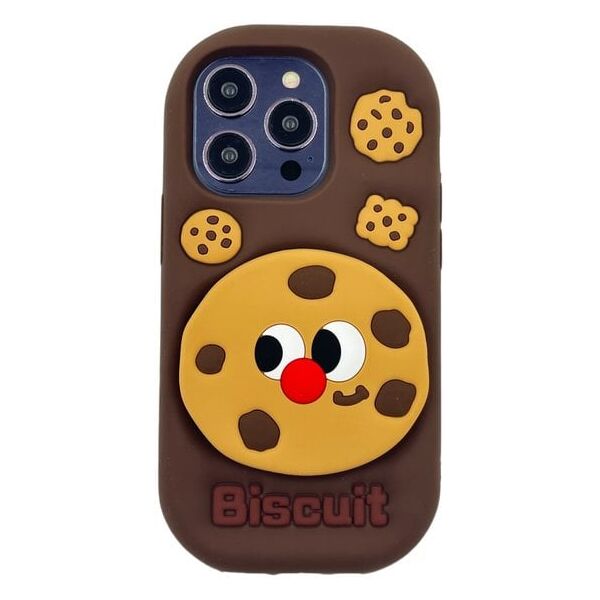 ETUI CASE 3D BISCUIT Z PODSTAWKĄ IPHONE 15 Pro standard