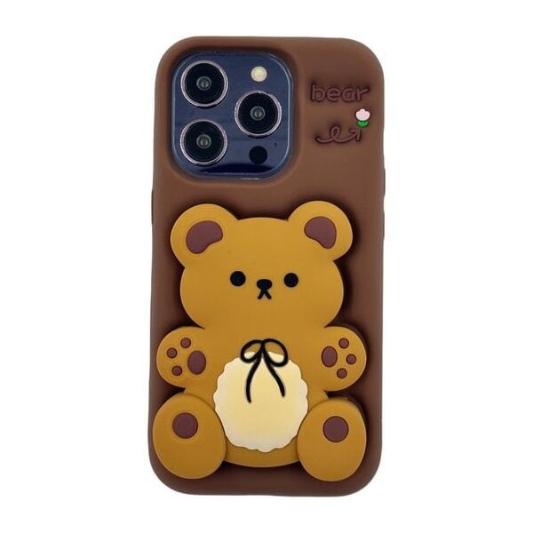 ETUI CASE 3D BEAR Z UCHWYTEM IPHONE 14 PRO standard