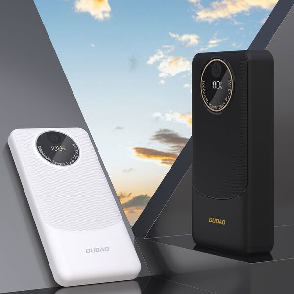Dudao K12 powerbank 10000mAh 22.5 Watt Hvid