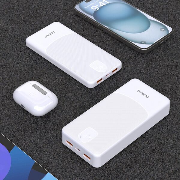 Dudao K10 powerbank 10000mAh 10 Watt Hvid