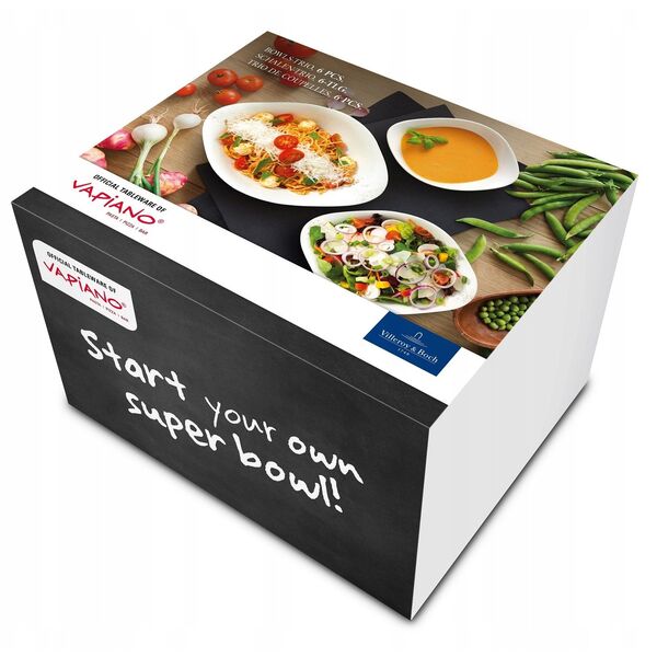 Villeroy & Boch Vapiano trio bowl set, 6 pieces, white