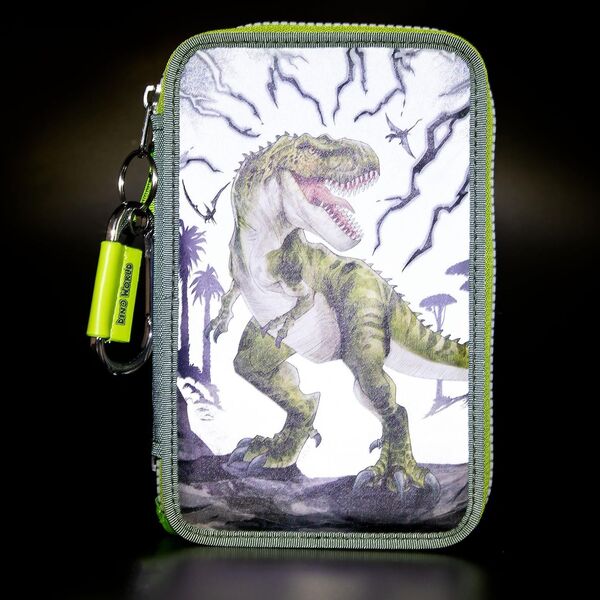 Dino World REFLECTOR - Triple pencil case