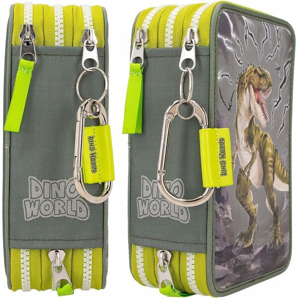 Dino World REFLECTOR - Triple pencil case